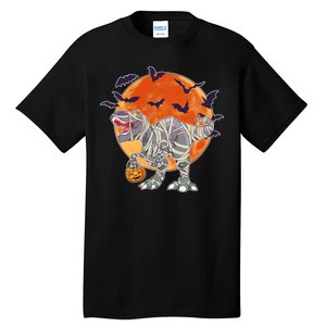 T-Rex Mummy Attack Spooky Halloween Tall T-Shirt