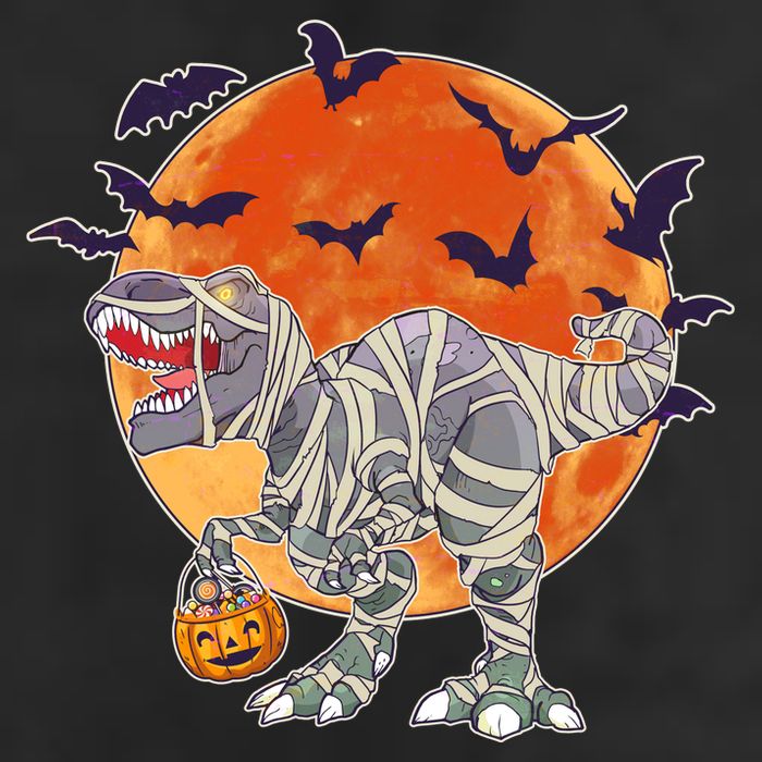 T-Rex Mummy Attack Spooky Halloween Beanie