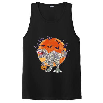T-Rex Mummy Attack Spooky Halloween PosiCharge Competitor Tank