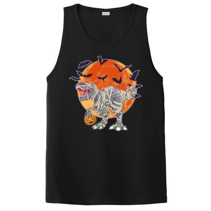 T-Rex Mummy Attack Spooky Halloween PosiCharge Competitor Tank