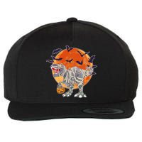 T-Rex Mummy Attack Spooky Halloween Wool Snapback Cap