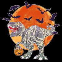 T-Rex Mummy Attack Spooky Halloween Wool Snapback Cap