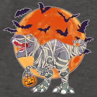 T-Rex Mummy Attack Spooky Halloween Vector Backpack