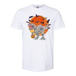 T-Rex Mummy Attack Spooky Halloween Softstyle CVC T-Shirt