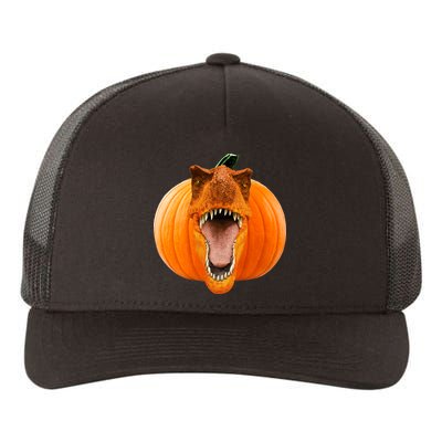 T-REX Pumpkin Face Yupoong Adult 5-Panel Trucker Hat