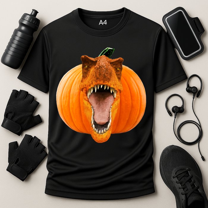 T-REX Pumpkin Face Cooling Performance Crew T-Shirt