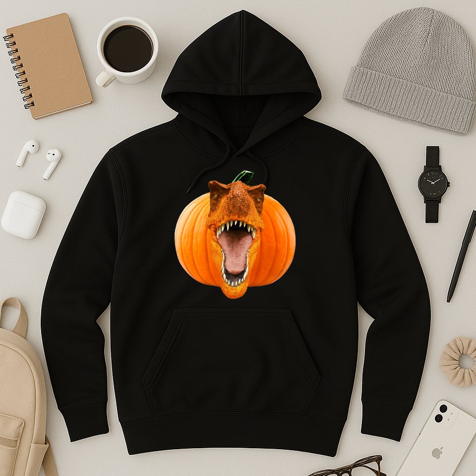 T-REX Pumpkin Face Hoodie