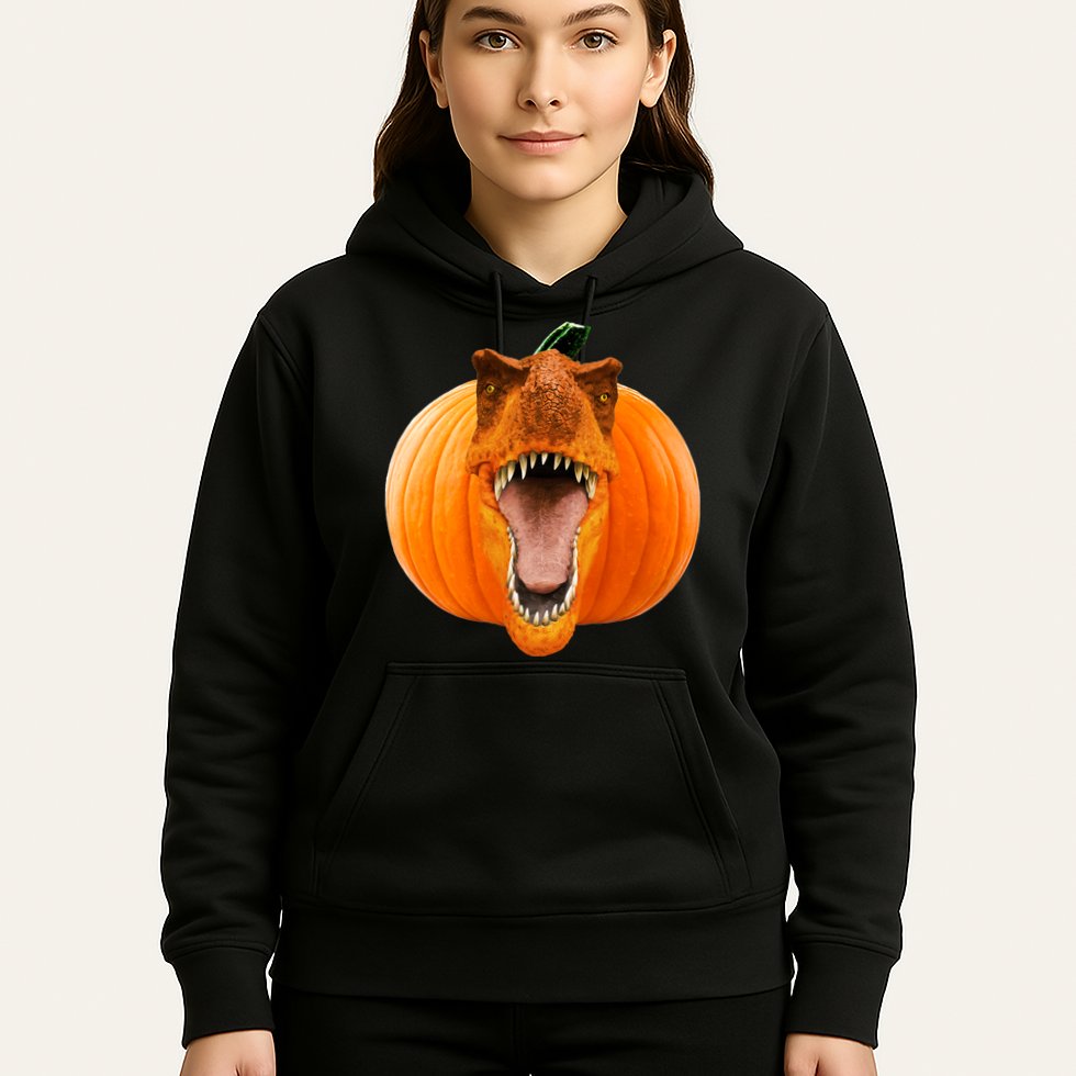 T-REX Pumpkin Face Hoodie
