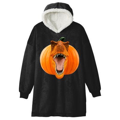 T-REX Pumpkin Face Hooded Wearable Blanket