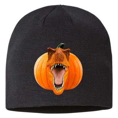 T-REX Pumpkin Face Sustainable Beanie
