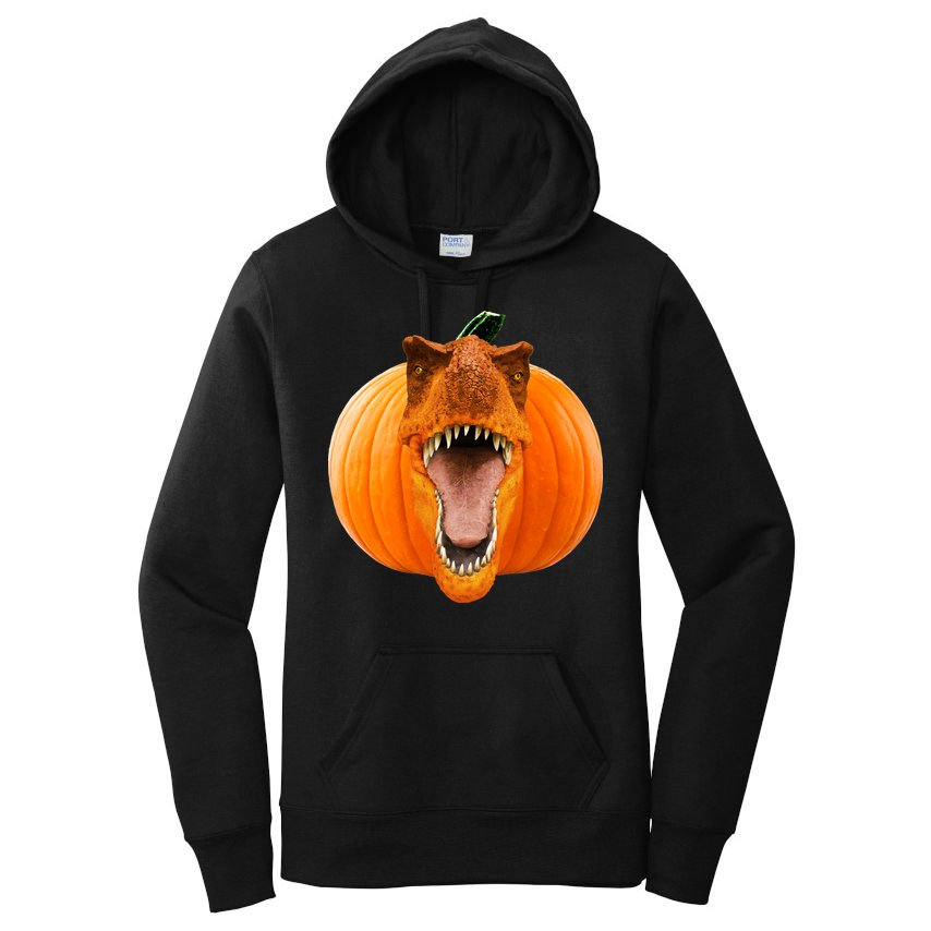 T-REX Pumpkin Face Women's Pullover Hoodie
