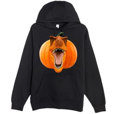 T-REX Pumpkin Face Premium Pullover Hoodie