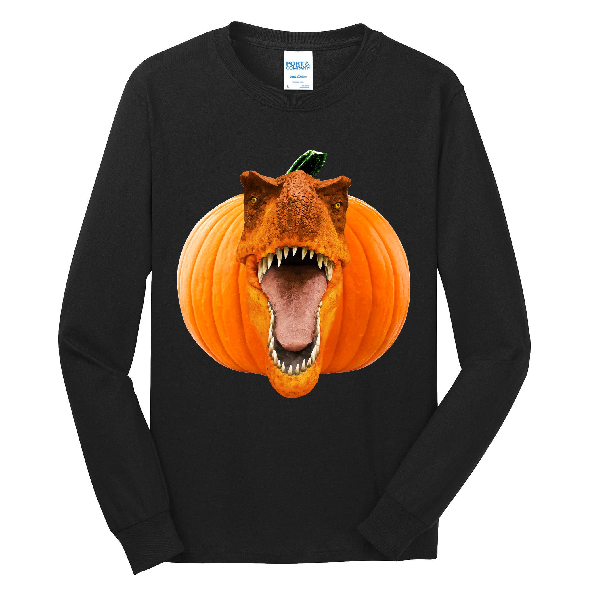 T-REX Pumpkin Face Tall Long Sleeve T-Shirt