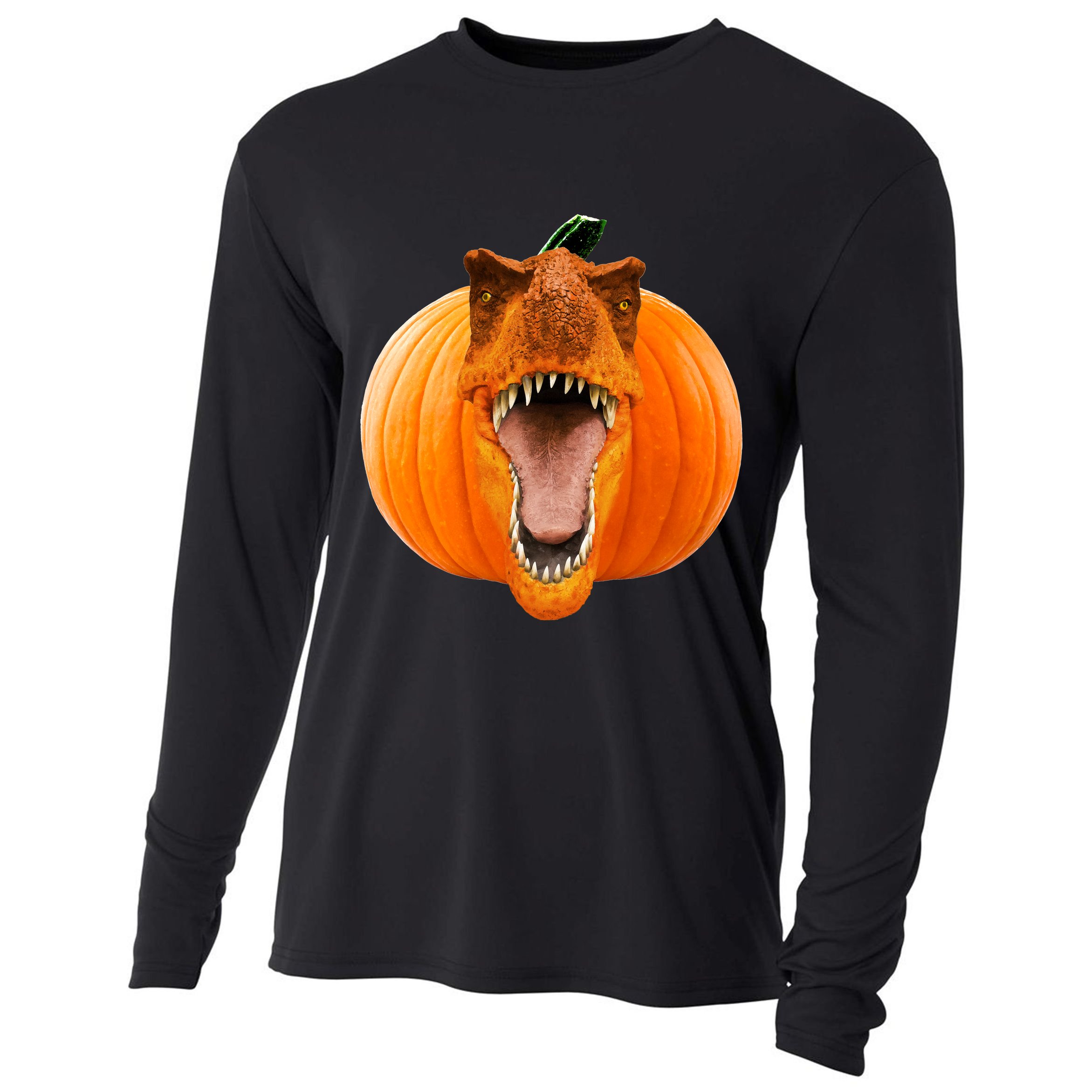 T-REX Pumpkin Face Cooling Performance Long Sleeve Crew