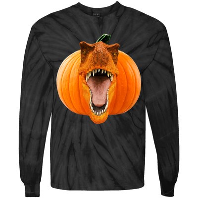 T-REX Pumpkin Face Tie-Dye Long Sleeve Shirt