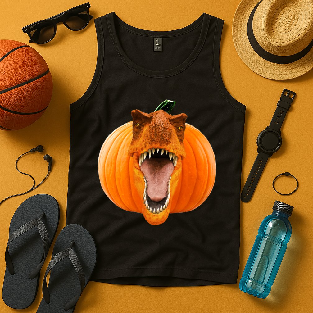 T-REX Pumpkin Face Tank Top