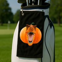 T-REX Pumpkin Face Golf Towel