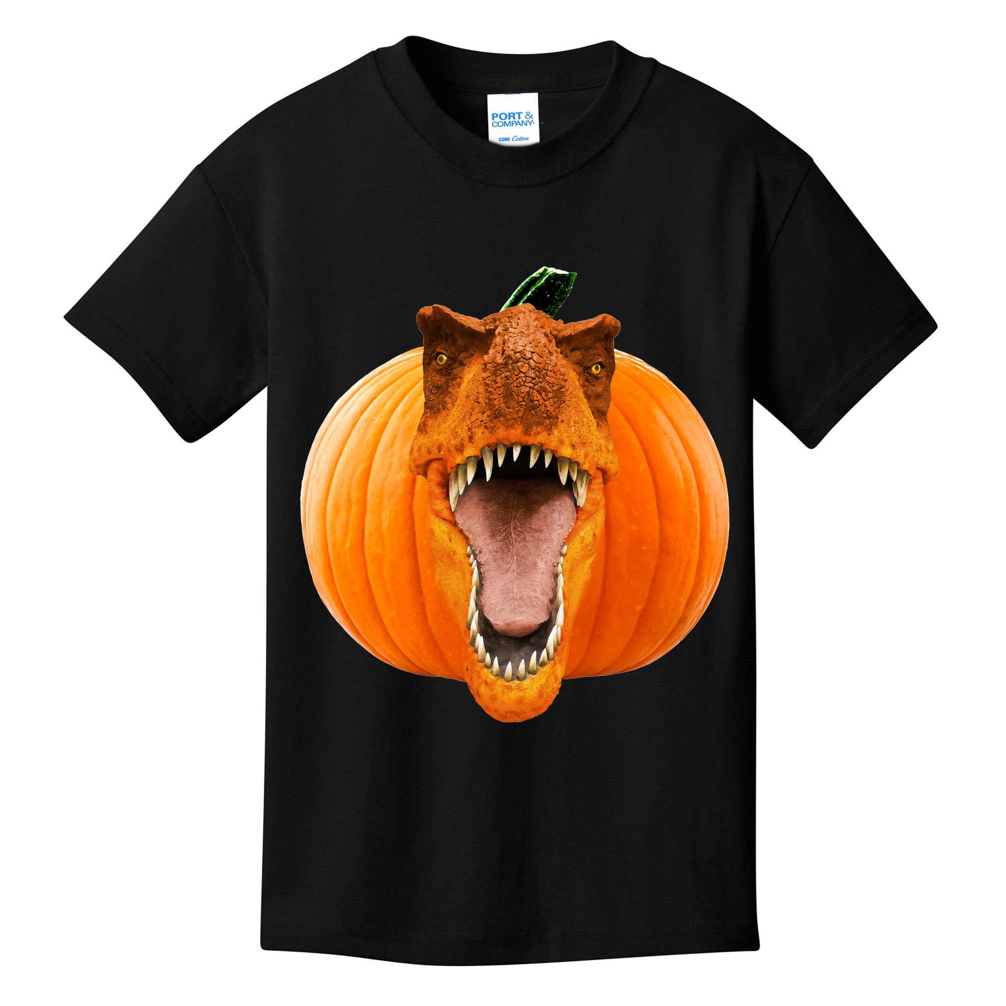 T-REX Pumpkin Face Kids T-Shirt