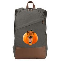 T-REX Pumpkin Face Cotton Canvas Backpack