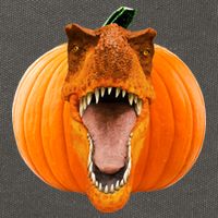 T-REX Pumpkin Face Cotton Canvas Backpack
