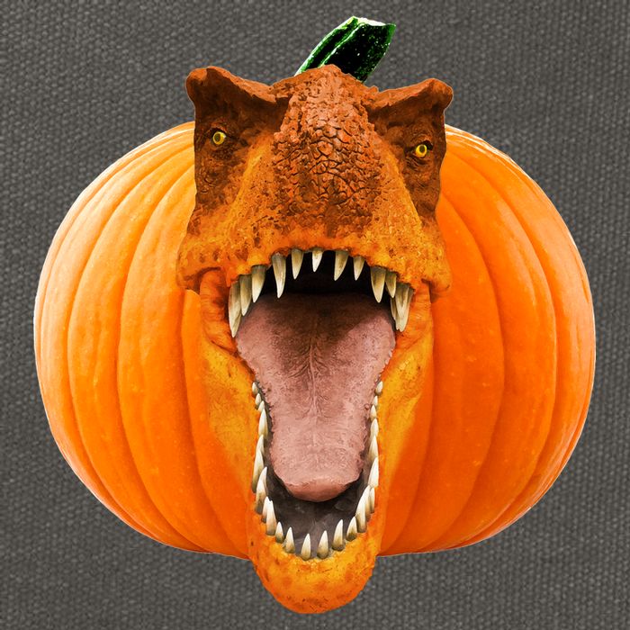 T-REX Pumpkin Face Cotton Canvas Backpack