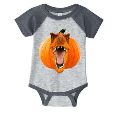 T-REX Pumpkin Face Infant Baby Jersey Bodysuit