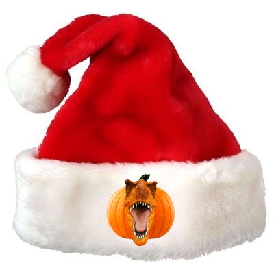 T-REX Pumpkin Face Premium Christmas Santa Hat