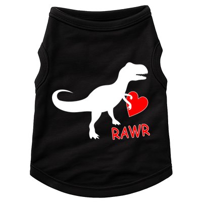 T-Rex Rawr Heart Dinosaur Valentine's Day Doggie Tank