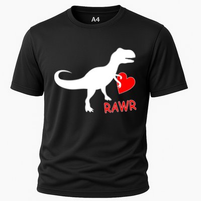 T-Rex Rawr Heart Dinosaur Valentine's Day Performance Shirt