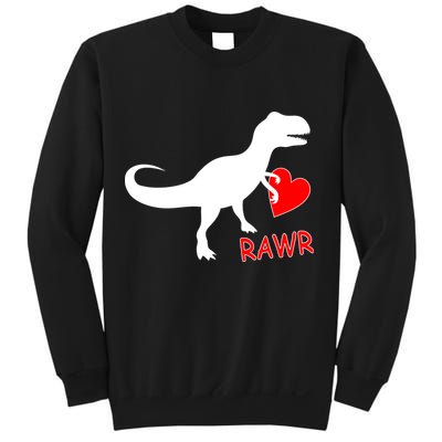 T-Rex Rawr Heart Dinosaur Valentine's Day Sweatshirt