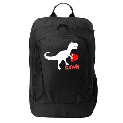 T-Rex Rawr Heart Dinosaur Valentine's Day City Backpack