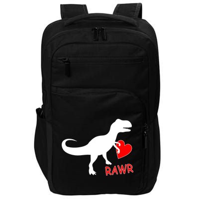T-Rex Rawr Heart Dinosaur Valentine's Day Impact Tech Backpack
