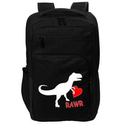 T-Rex Rawr Heart Dinosaur Valentine's Day Impact Tech Backpack