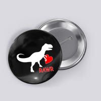 T-Rex Rawr Heart Dinosaur Valentine's Day Button