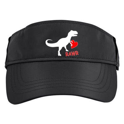 T-Rex Rawr Heart Dinosaur Valentine's Day Adult Drive Performance Visor