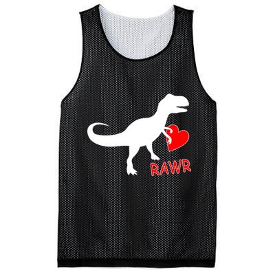 T-Rex Rawr Heart Dinosaur Valentine's Day Mesh Reversible Basketball Jersey Tank