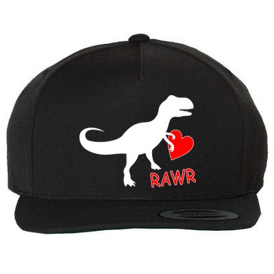 T-Rex Rawr Heart Dinosaur Valentine's Day Wool Snapback Cap