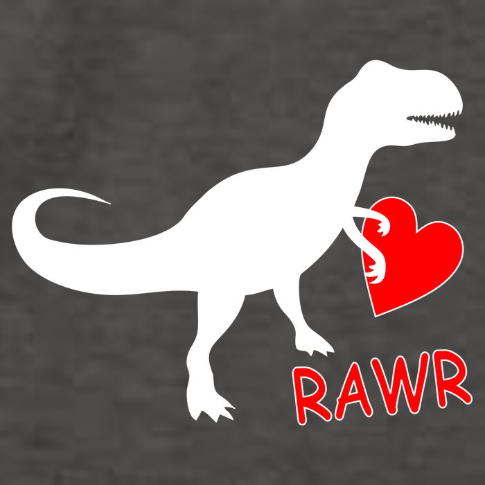 T-Rex Rawr Heart Dinosaur Valentine's Day Vector Backpack