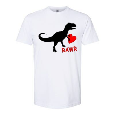 T-Rex Rawr Heart Dinosaur Valentine's Day Softstyle® CVC T-Shirt