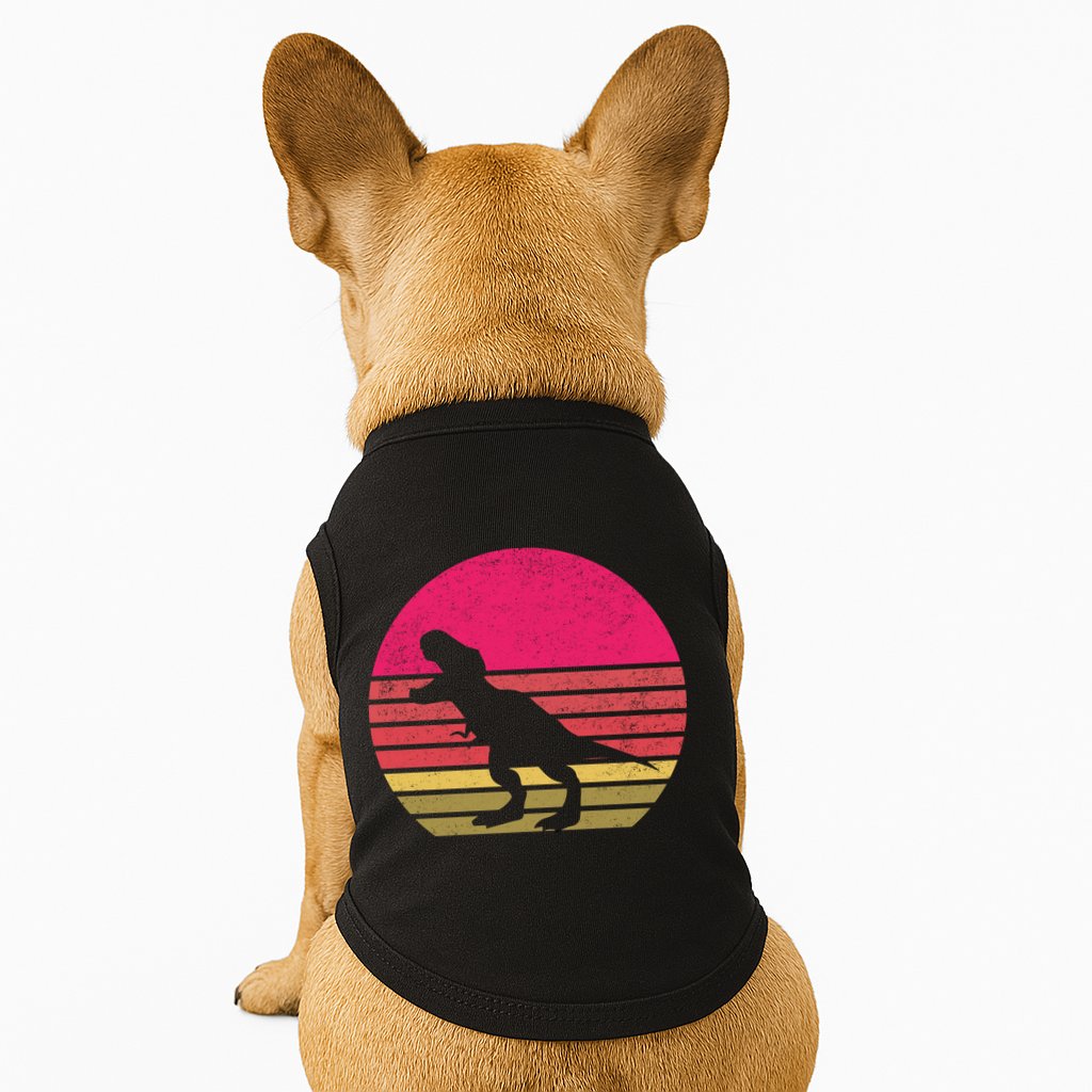 T-Rex Retro Doggie Tank