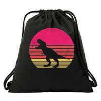 T-Rex Retro Drawstring Bag