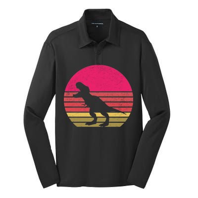 T-Rex Retro Silk Touch Performance Long Sleeve Polo