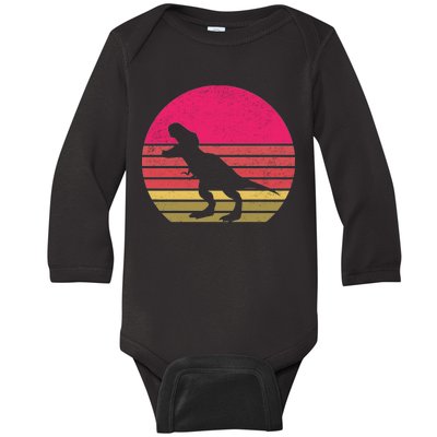 T-Rex Retro Baby Long Sleeve Bodysuit