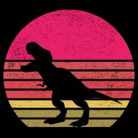 T-Rex Retro Poster