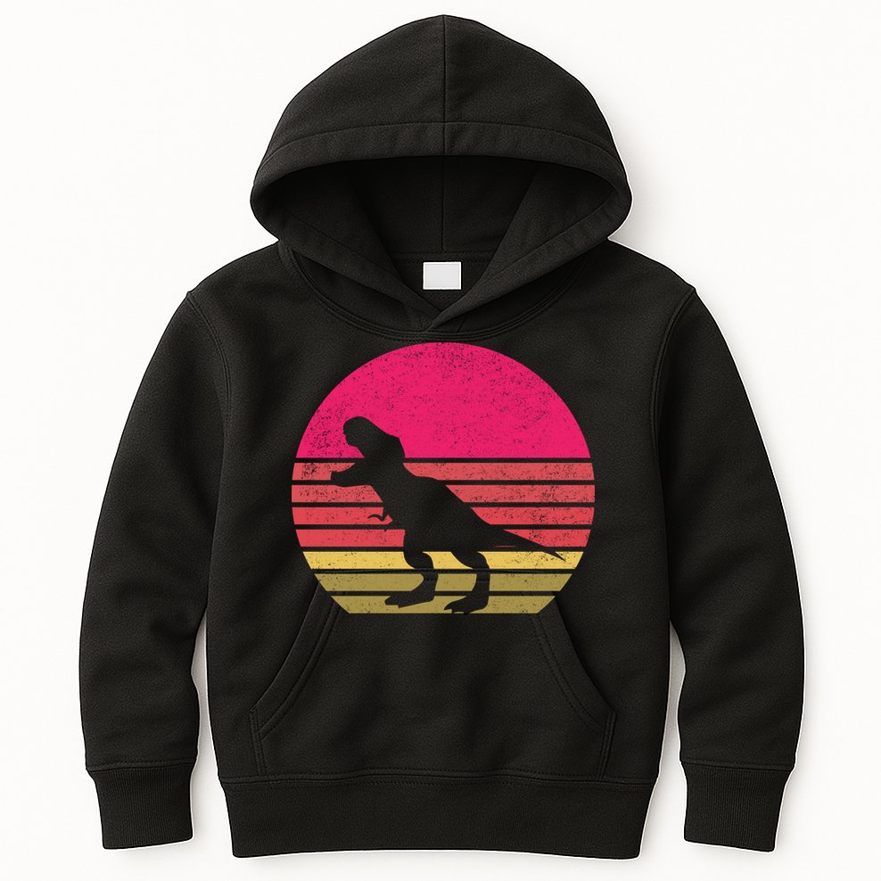 T-Rex Retro Kids Hoodie