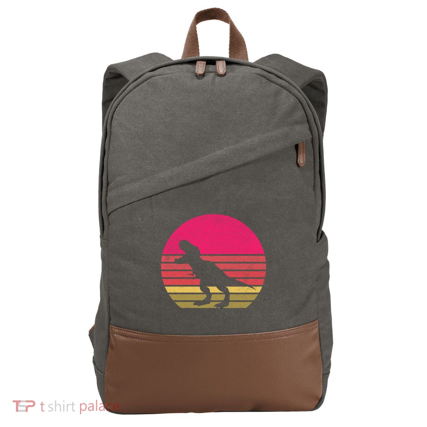 T-Rex Retro Cotton Canvas Backpack