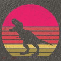 T-Rex Retro Cotton Canvas Backpack