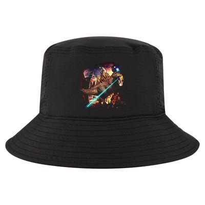 T-Rex Rexzilla Lazer Burning City Cool Comfort Performance Bucket Hat