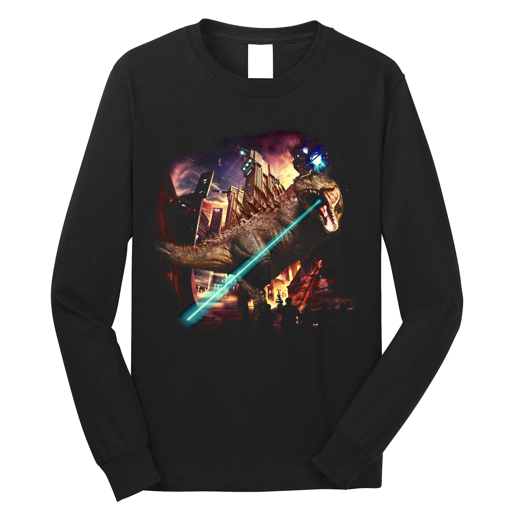T-Rex Rexzilla Lazer Burning City Long Sleeve Shirt