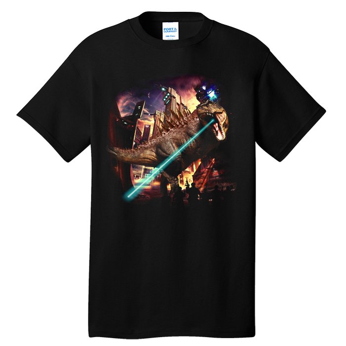 T-Rex Rexzilla Lazer Burning City Tall T-Shirt